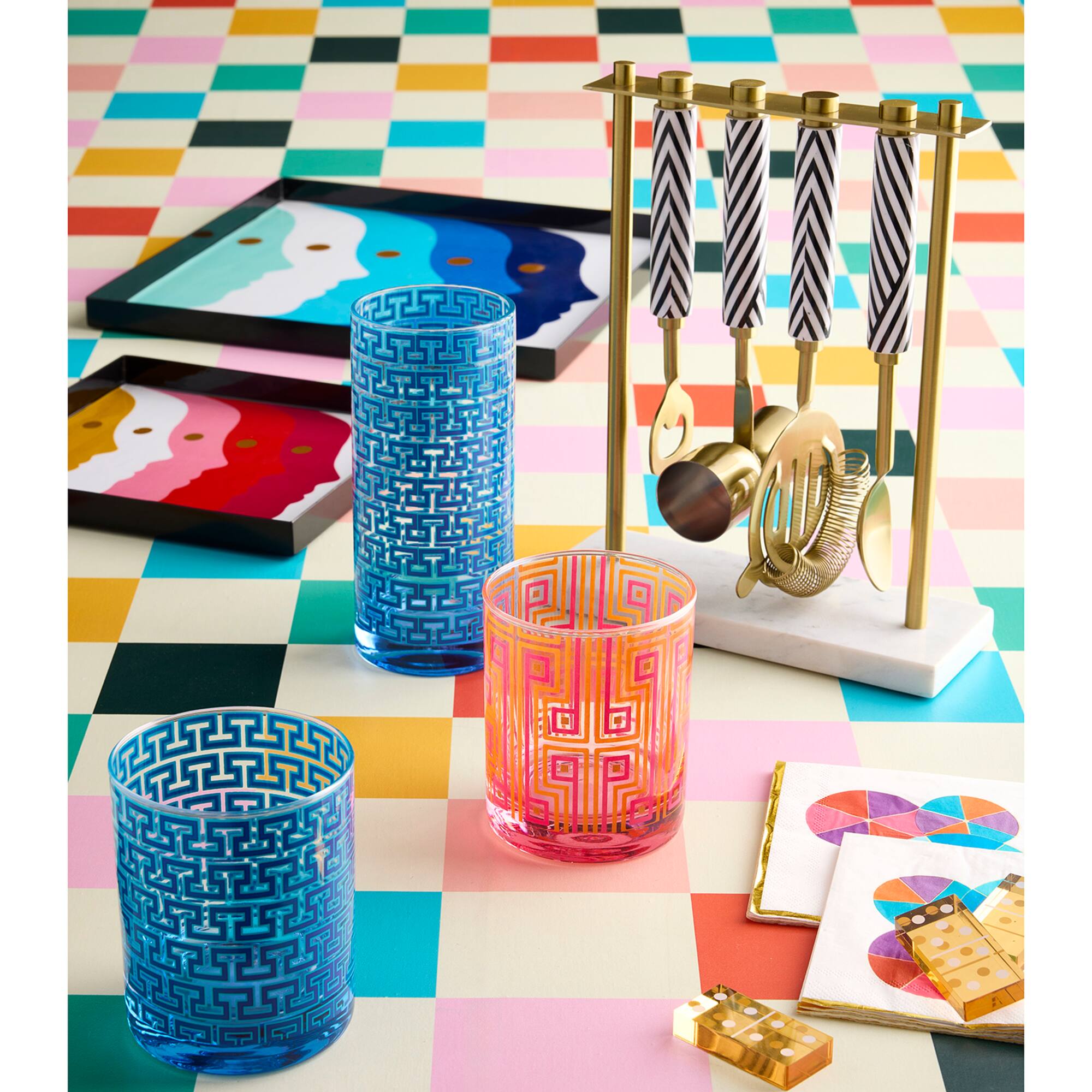 Jonathan Adler x Michaels Black & White Bar Tool Set